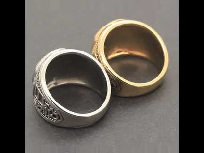 Arabic Allah Signet Ring Size 8