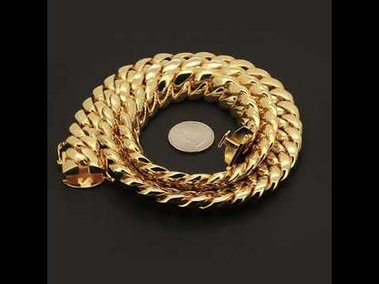 18mm Miami Cuban Link Bracelet 8.5"