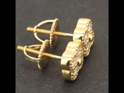 0.5ctw 6.5mm Moissanite Clover Studs