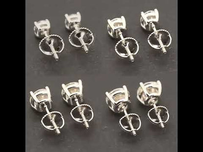 8mm 4ctw Moissanite Solitaire Studs