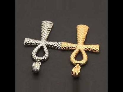 Quilted Ankh Cross Pendant