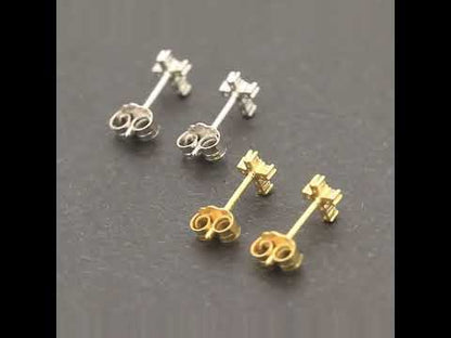 6mm Tennis Cross Studs