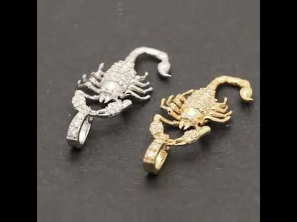 0.29ctw Moissanite Scorpion Pendant