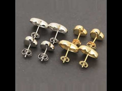 10mm Puffy Heart Studs