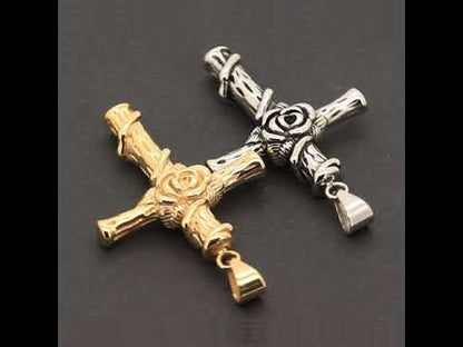 Thorned Rose Cross Pendant