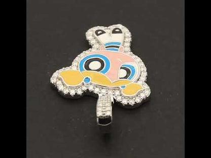 Moissanite Power Puff Girls Bubbles Pendant