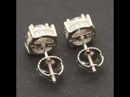 7.5mm Moissanite Circle Studs