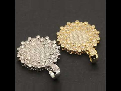 Bezel Set Cluster Circle Pendant