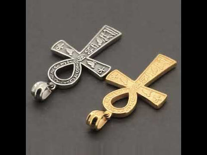 Engraved Egyptian Ankh Cross Pendant