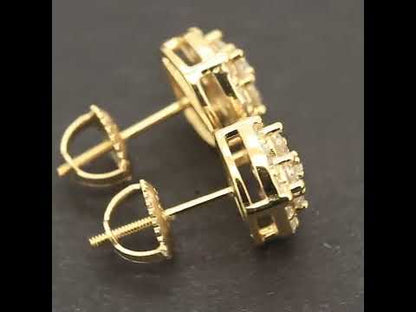 9.5mm Moissanite Cluster Studs