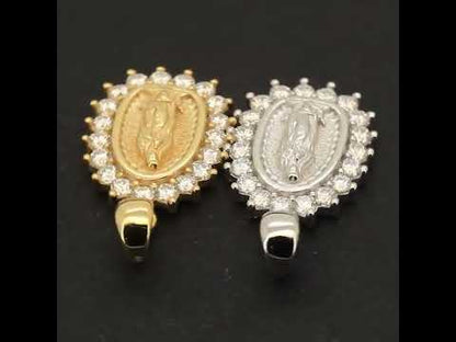 0.64ctw Moissanite Virgin Mary Pendant