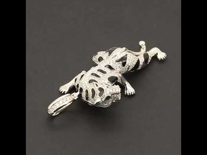 Moissanite Panther Pendant