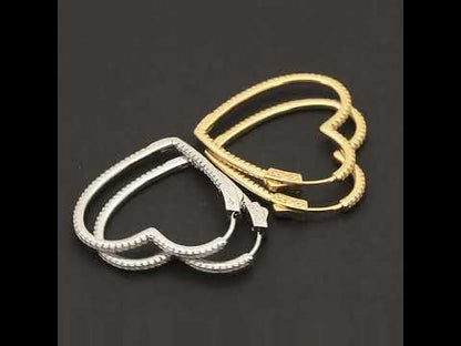 2mm x 36mm Heart Hoops