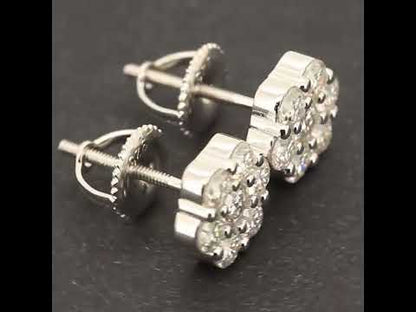 8mm Moissanite Cluster Studs
