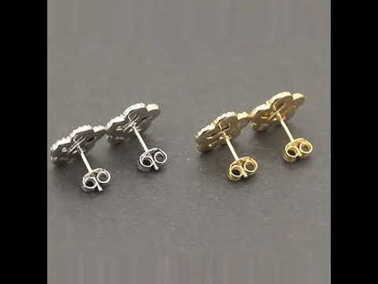 12mm Floral Cluster Studs