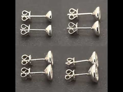 5mm 1ctw Moissanite Bezel Set Solitaire Studs