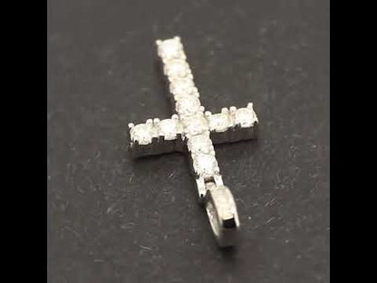 Moissanite 2mm Tennis Cross Pendant