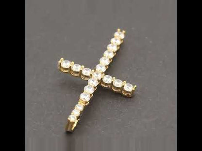 4mm Tennis Cross Pendant