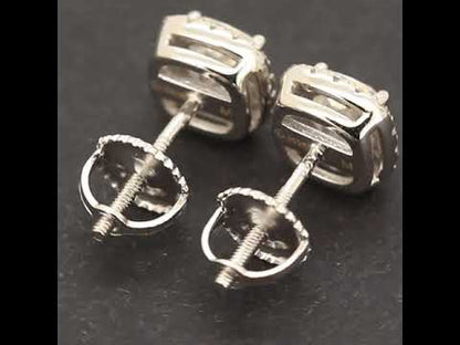 8mm Moissanite Square Studs