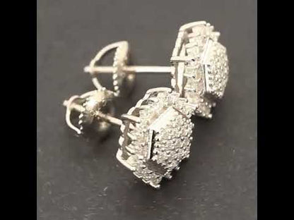 10mm Moissanite Hexagon Studs