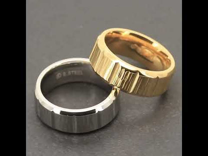 8mm Faceted Band Ring Size 10