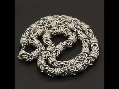 8mm Round Byzantine Chain 22"