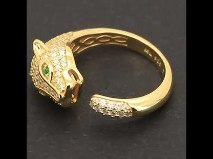 Moissanite Panther Ring Size 6