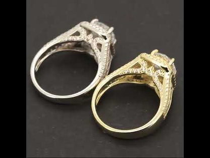 Cushion Double Halo Engagement Ring Size 8