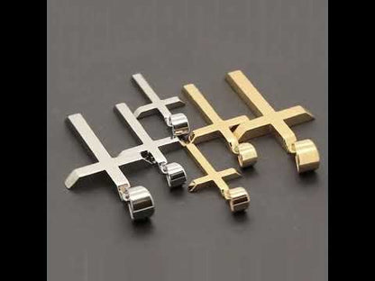 Plain 3D Solid Back Cross Pendant‎ S