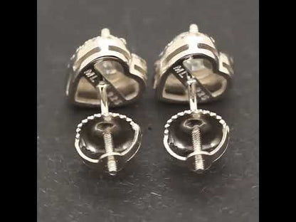 7mm Moissanite Heart Studs