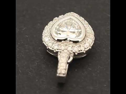 Moissanite Heart Pendant