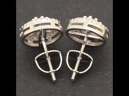 1.14ctw 10mm Moissanite Circle Studs