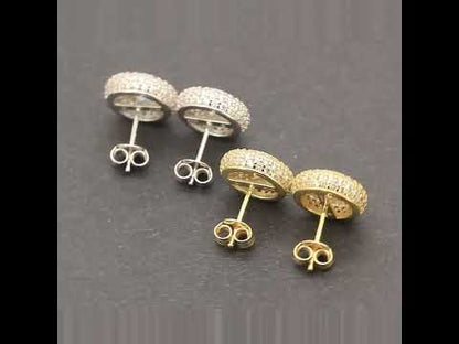 12mm Bezel Halo Studs