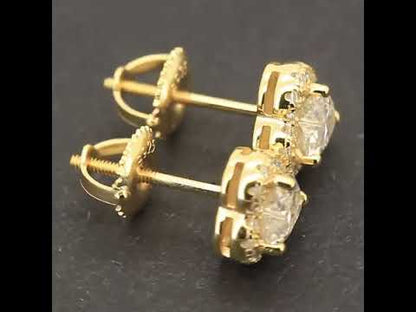 7mm Moissanite Heart Studs