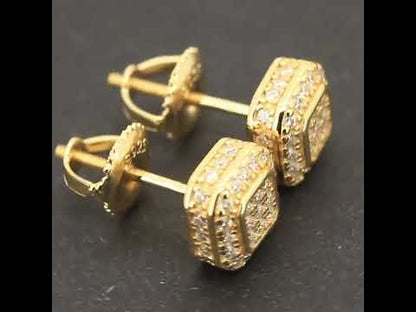 7mm Moissanite Square Studs