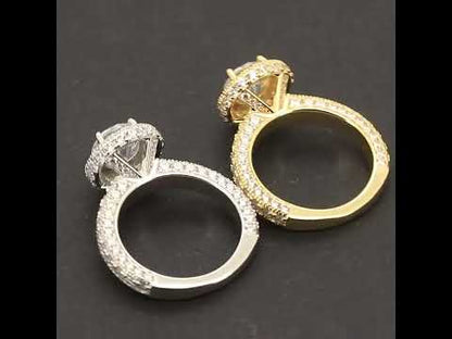 Circle Halo Eternity Engagement Ring Size 7