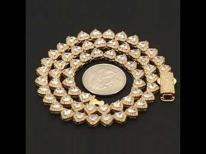 7mm Heart Tennis Bracelet 7"