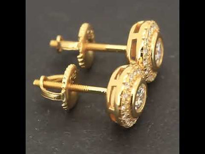 8mm Moissanite Circle Studs