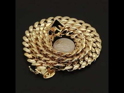 14mm Miami Cuban Link Bracelet 9"