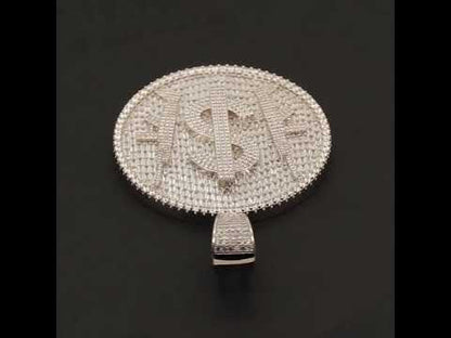 Money Gun Circle Pendant