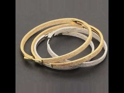 4x60mm Pavé Baguette Hoops