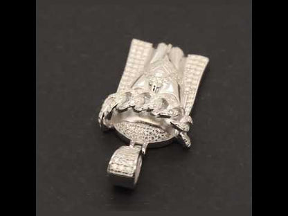 Moissanite Jesus Piece Pendant