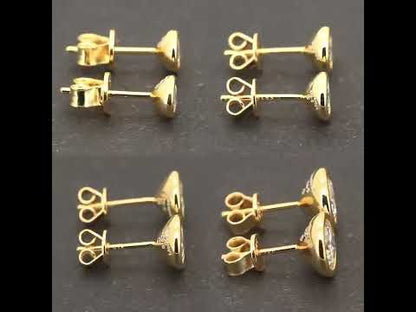 7mm 2.5ctw Moissanite Bezel Set Solitaire Studs