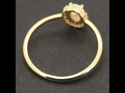 Oval Halo Engagement Ring Size 6
