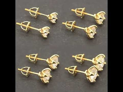 4mm 0.6ctw Moissanite Solitaire Studs