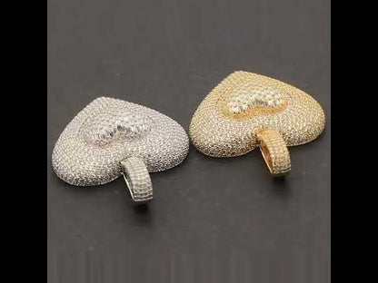 Layered Baguette Heart Pendant