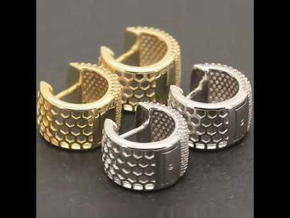 10mm x 15mm Chunky Pavé Hoops