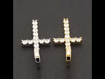 3mm Tennis Cross Pendant