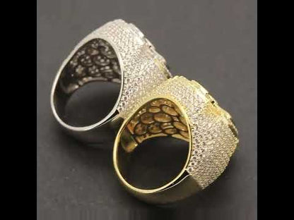 Baguette Cross Ring Size 8