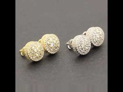 Moissanite 12mm Reverse Set Circle Cluster Studs